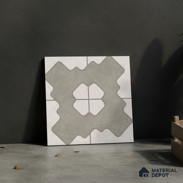 Parking Floor Tile TL 03387 B Puzzle Beige 16 x 16 inch Matte Finish Anti Slip Vitrified Tile - 12 mm | Pattern Alignment May Vary | 2-3 mm Spacer is Mandatory
