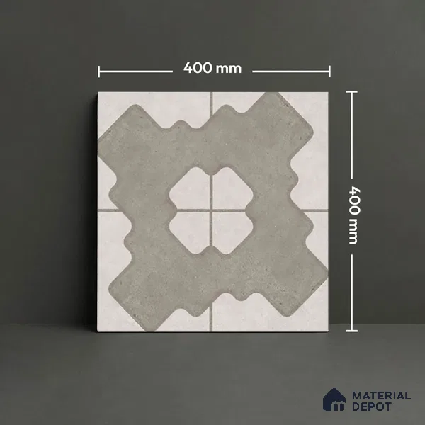 Parking Floor Tile TL 03387 B Puzzle Beige 16 x 16 inch Matte Finish Anti Slip Vitrified Tile - 12 mm | Pattern Alignment May Vary | 2-3 mm Spacer is Mandatory