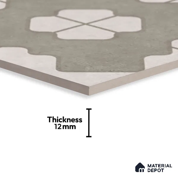 Parking Floor Tile TL 03387 B Puzzle Beige 16 x 16 inch Matte Finish Anti Slip Vitrified Tile - 12 mm | Pattern Alignment May Vary | 2-3 mm Spacer is Mandatory