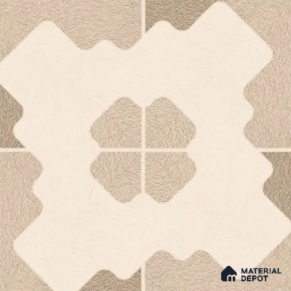 TL 03387 H Puzzle Ivory 400 x 400 mm Matte Finish Anti Slip Vitrified Parking Floor Tile - 12 mm | Pattern Alignment May Vary | 2-3 mm Spacer is Mandatory (Sample)