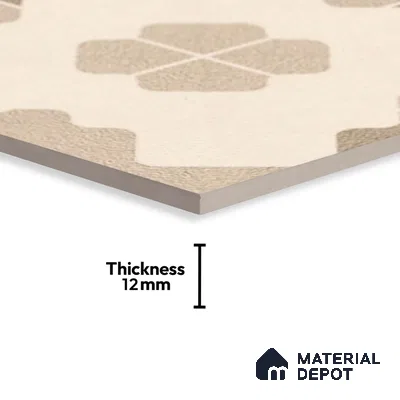 TL 03387 H Puzzle Ivory 400 x 400 mm Matte Finish Anti Slip Vitrified Parking Floor Tile - 12 mm | Pattern Alignment May Vary | 2-3 mm Spacer is Mandatory (Sample)