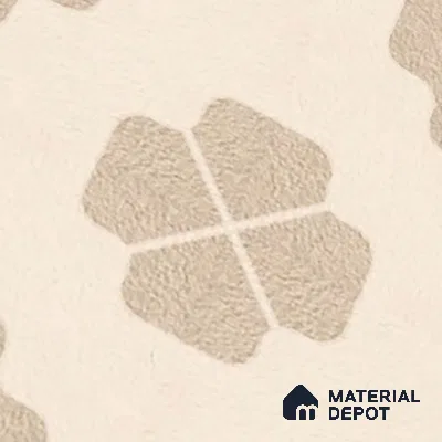 TL 03387 H Puzzle Ivory 400 x 400 mm Matte Finish Anti Slip Vitrified Parking Floor Tile - 12 mm | Pattern Alignment May Vary | 2-3 mm Spacer is Mandatory (Sample)