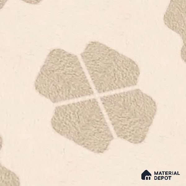 TL 03387 H Puzzle Ivory 400 x 400 mm Matte Finish Anti Slip Vitrified Parking Floor Tile - 12 mm | Pattern Alignment May Vary | 2-3 mm Spacer is Mandatory (Sample)