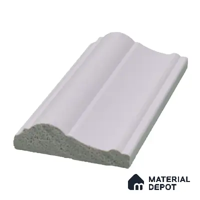 Paintable DIY Finished PVC / Charcoal Designer Wainscot French Wall Moulding Design 1 Crystalon PM 00283 | 8 ft x 65 mm x 18 mm | Nail & Adhesive Installation