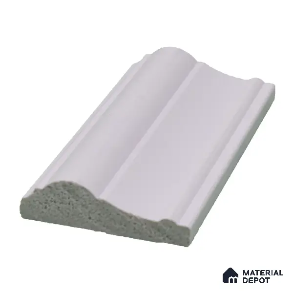 Paintable DIY Finished PVC / Charcoal Designer Wainscot French Wall Moulding Design 1 Crystalon PM 00283 | 8 ft x 65 mm x 18 mm | Nail & Adhesive Installation