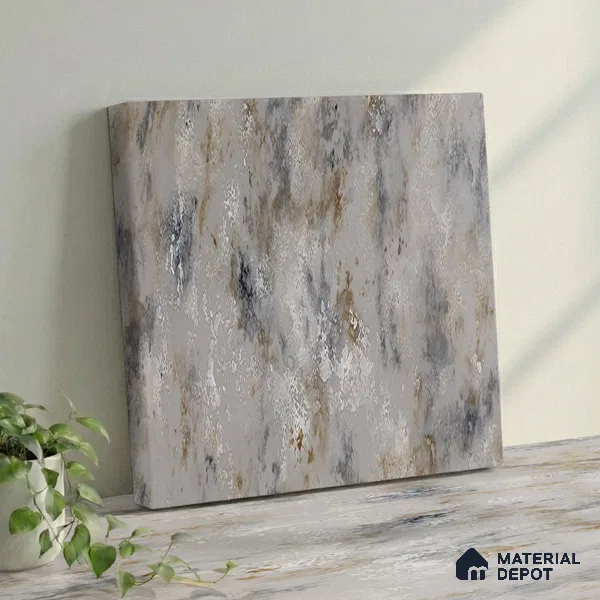 Belina Quartz QR 00002 Ivory Cloudstone Viola Series 10.75 ft x 5.42 ft Quartz - 20 mm | 7 Years Warranty | Suitable for Kitchen, Restaurant, Counter Tops, Dining, Reception, office