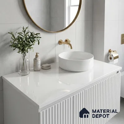Belina Quartz QR 00020 Frosted Aurora Regalia Series 11.42 ft x 6.58 ft Quartz - 20 mm | 10 Years Warranty | Suitable for Kitchen, Restaurant, Counter Tops, Dining, Reception, office