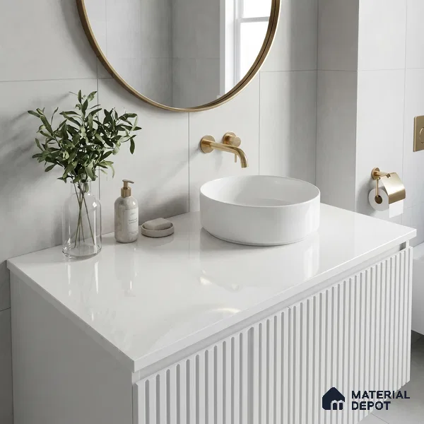 Belina Quartz QR 00020 Frosted Aurora Regalia Series 11.42 ft x 6.58 ft Quartz - 20 mm | 10 Years Warranty | Suitable for Kitchen, Restaurant, Counter Tops, Dining, Reception, office