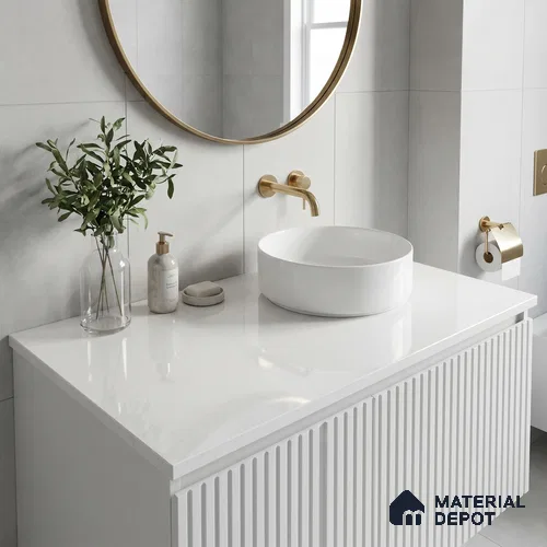 Belina Quartz QR 00020 Frosted Aurora Regalia Series 11.42 ft x 6.58 ft Quartz - 20 mm | 10 Years Warranty | Suitable for Kitchen, Restaurant, Counter Tops, Dining, Reception, office