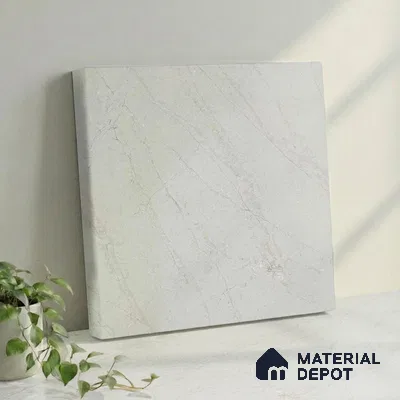 Belina Quartz QR 00023 Celestial Veil Regalia Series 11.42 ft x 6.58 ft Quartz - 20 mm | 10 Years Warranty | Suitable for Kitchen, Restaurant, Counter Tops, Dining, Reception, office