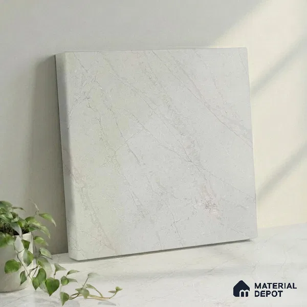 Belina Quartz QR 00023 Celestial Veil Regalia Series 11.42 ft x 6.58 ft Quartz - 20 mm | 10 Years Warranty | Suitable for Kitchen, Restaurant, Counter Tops, Dining, Reception, office