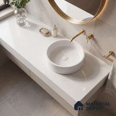 Belina Quartz QR 00037 Whisper Veil Regalia Series 11.42 ft x 6.58 ft Quartz - 20 mm | 10 Years Warranty | Suitable for Kitchen, Restaurant, Counter Tops, Dining, Reception, office