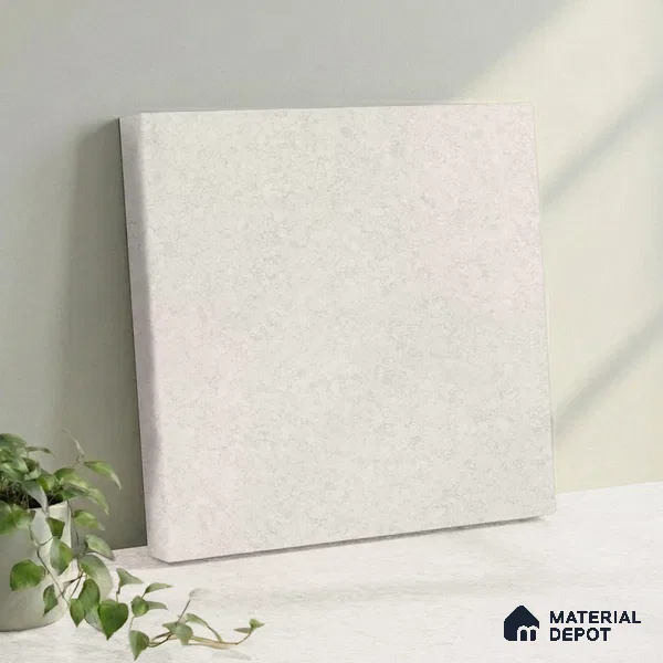 Belina Quartz QR 00048 Ivory Whisper Regalia Series 11.42 ft x 6.58 ft Quartz - 20 mm | 10 Years Warranty | Suitable for Kitchen, Restaurant, Counter Tops, Dining, Reception, office