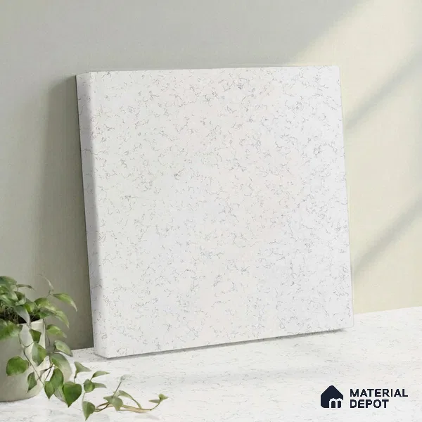 Belina Quartz QR 00051 Frosted Petal Regalia Series 11.42 ft x 6.58 ft Quartz - 20 mm | 10 Years Warranty | Suitable for Kitchen, Restaurant, Counter Tops, Dining, Reception, office