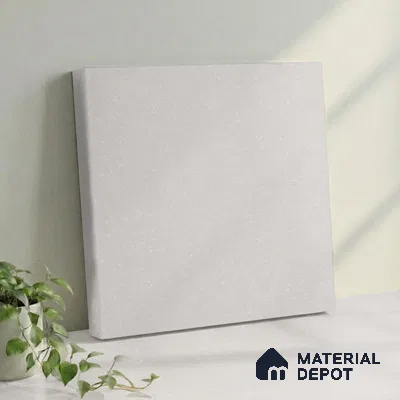 Belina Quartz QR 00052 Ivory Whisper Regalia Series 11.42 ft x 6.58 ft Quartz - 20 mm | 10 Years Warranty | Suitable for Kitchen, Restaurant, Counter Tops, Dining, Reception, office