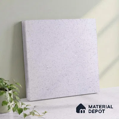 Belina Quartz QR 00053 Frosted Whisper Regalia Series 11.42 ft x 6.58 ft Quartz - 20 mm | 10 Years Warranty | Suitable for Kitchen, Restaurant, Counter Tops, Dining, Reception, office