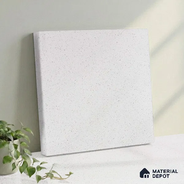Belina Quartz QR 00054 C Frosted Pebble Regalia Series 10.76 ft x 2.71 ft Quartz - 20 mm | 10 Years Warranty | Suitable for Kitchen, Restaurant, Counter Tops, Dining, Reception, office