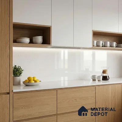 Belina Quartz QR 00054 Frosted Pebble Regalia Series 11.42 ft x 6.58 ft Quartz - 20 mm | 10 Years Warranty | Suitable for Kitchen, Restaurant, Counter Tops, Dining, Reception, office