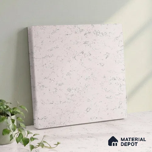 Belina Quartz QR 00055 Frosted Cascade Regalia Series 11.42 ft x 6.58 ft Quartz - 20 mm | 10 Years Warranty | Suitable for Kitchen, Restaurant, Counter Tops, Dining, Reception, office