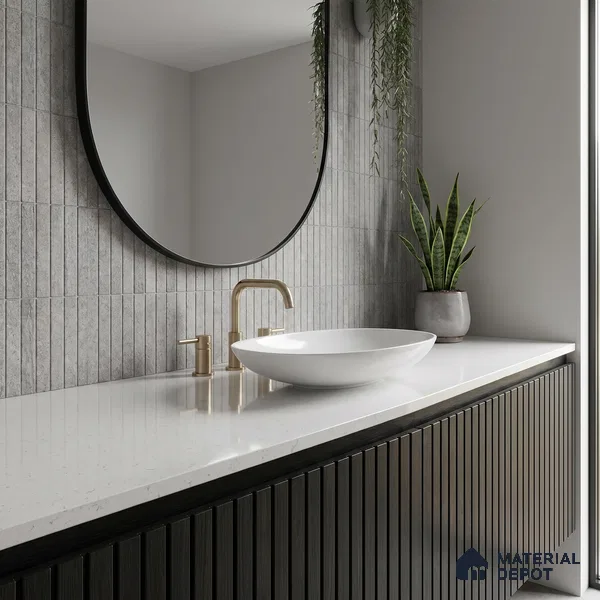 Belina Quartz QR 00057 Frosted Petal Regalia Series 11.42 ft x 6.58 ft Quartz - 20 mm | 10 Years Warranty | Suitable for Kitchen, Restaurant, Counter Tops, Dining, Reception, office