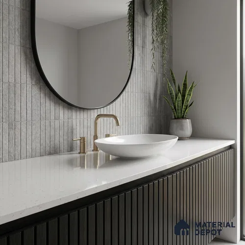 Belina Quartz QR 00057 Frosted Petal Regalia Series 11.42 ft x 6.58 ft Quartz - 20 mm | 10 Years Warranty | Suitable for Kitchen, Restaurant, Counter Tops, Dining, Reception, office