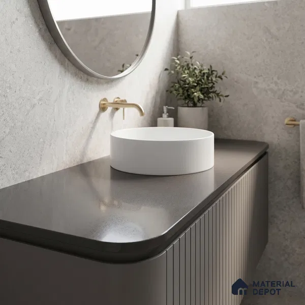 Belina Quartz QR 00058 Shadow Ember Regalia Series 11.42 ft x 6.58 ft Quartz - 20 mm | 10 Years Warranty | Suitable for Kitchen, Restaurant, Counter Tops, Dining, Reception, office