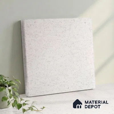 Belina Quartz QR 00061 Ivory Mist Regalia Series 11.42 ft x 6.58 ft Quartz - 20 mm | 10 Years Warranty | Suitable for Kitchen, Restaurant, Counter Tops, Dining, Reception, office
