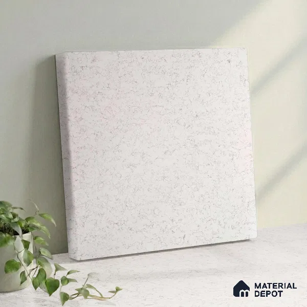 Belina Quartz QR 00061 Ivory Mist Regalia Series 11.42 ft x 6.58 ft Quartz - 20 mm | 10 Years Warranty | Suitable for Kitchen, Restaurant, Counter Tops, Dining, Reception, office