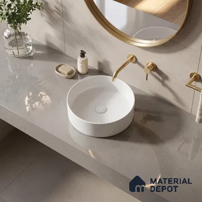 Belina Quartz QR 00069 Mist Vein Viola Series 10.75 ft x 5.42 ft Quartz - 20 mm | 7 Years Warranty | Suitable for Kitchen, Restaurant, Counter Tops, Dining, Reception, office