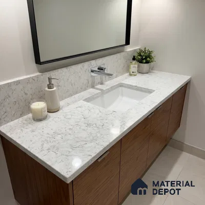 Belina Quartz QR 00071 B Frosted Cascade Viola Series 10.75 ft x 2.71 ft Quartz - 20 mm | 7 Years Warranty | Suitable for Kitchen, Restaurant, Counter Tops, Dining, Reception, office