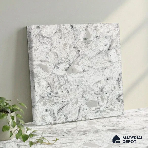 Belina Quartz QR 00071 B Frosted Cascade Viola Series 10.75 ft x 2.71 ft Quartz - 20 mm | 7 Years Warranty | Suitable for Kitchen, Restaurant, Counter Tops, Dining, Reception, office