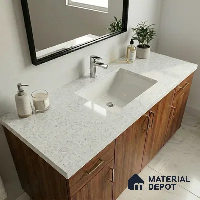 Belina Quartz QR 00071 Frosted Cascade Viola Series 10.75 ft x 5.42 ft Quartz - 20 mm | 7 Years Warranty | Suitable for Kitchen, Restaurant, Counter Tops, Dining, Reception, office