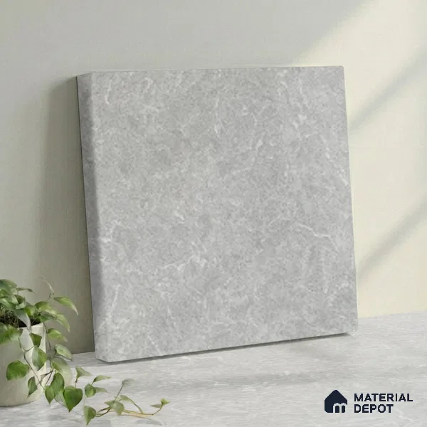 Belina Quartz QR 00072 Silver Mirage Viola Series 10.01 ft x 4.76 ft Quartz - 20 mm | 7 Years Warranty | Suitable for Kitchen, Restaurant, Counter Tops, Dining, Reception, office