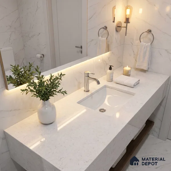 QR 00073 B Frosted Quartzite Viola Series 3276x725 mm Polished Finish Quartz - 20 mm (7 Years Warranty)