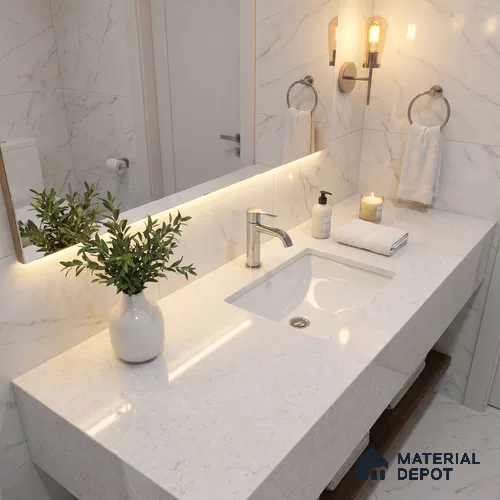 QR 00073 B Frosted Quartzite Viola Series 3276x725 mm Polished Finish Quartz - 20 mm (7 Years Warranty)