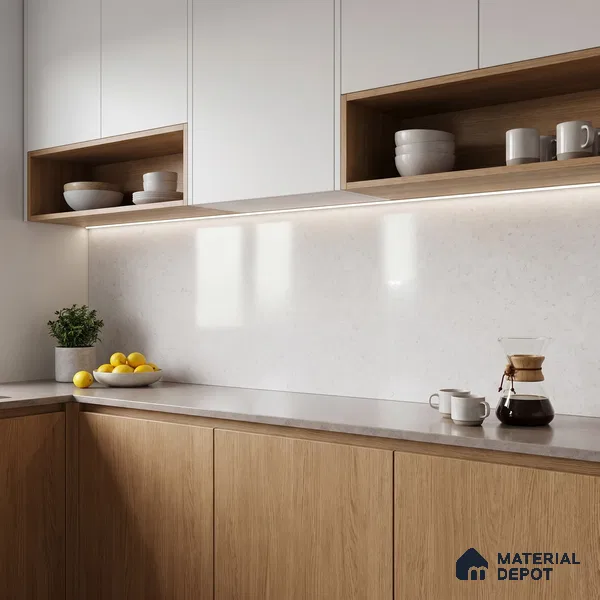 QR 00073 B Frosted Quartzite Viola Series 3276x725 mm Polished Finish Quartz - 20 mm (7 Years Warranty)