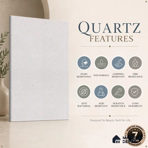 QR 00073 B Frosted Quartzite Viola Series 3276x725 mm Polished Finish Quartz - 20 mm (7 Years Warranty)