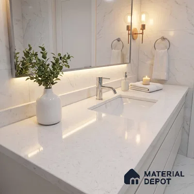 Belina Quartz QR 00073 Frosted Quartzite Viola Series 10.01 ft x 4.76 ft Quartz - 20 mm | 7 Years Warranty | Suitable for Kitchen, Restaurant, Counter Tops, Dining, Reception, office