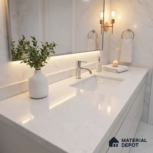 Belina Quartz QR 00073 Frosted Quartzite Viola Series 10.01 ft x 4.76 ft Quartz - 20 mm | 7 Years Warranty | Suitable for Kitchen, Restaurant, Counter Tops, Dining, Reception, office