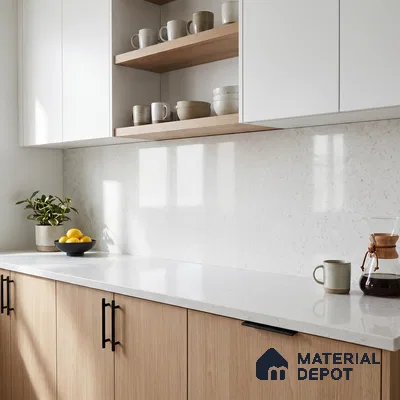 Belina Quartz QR 00073 Frosted Quartzite Viola Series 10.01 ft x 4.76 ft Quartz - 20 mm | 7 Years Warranty | Suitable for Kitchen, Restaurant, Counter Tops, Dining, Reception, office