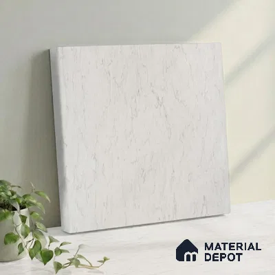 Belina Quartz QR 00075 Frosted Calacatta Viola Series 10.75 ft x 5.42 ft Quartz - 20 mm | 7 Years Warranty | Suitable for Kitchen, Restaurant, Counter Tops, Dining, Reception, office