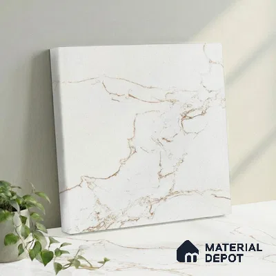 Belina Quartz QR 00078 C Diana Aurelia Viola Series 10.75 ft x 2.71 ft Quartz - 20 mm | 7 Years Warranty | Suitable for Kitchen, Restaurant, Counter Tops, Dining, Reception, office