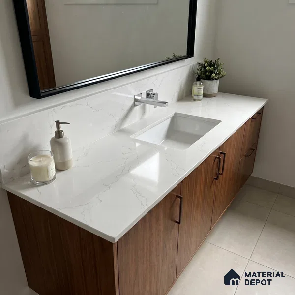Belina Quartz QR 00078 Diana Aurelia Viola Series 10.75 ft x 5.42 ft Quartz - 20 mm | 7 Years Warranty | Suitable for Kitchen, Restaurant, Counter Tops, Dining, Reception, office
