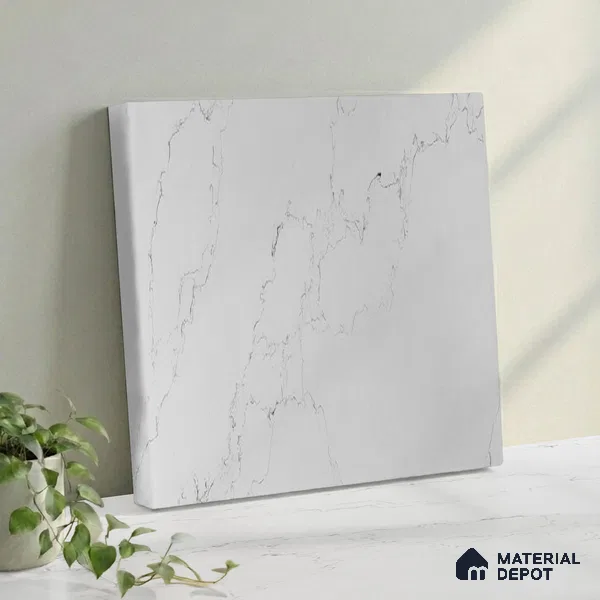 Belina Quartz QR 00080 Diana Mist Viola Series 10.75 ft x 5.42 ft Quartz - 20 mm | 7 Years Warranty | Suitable for Kitchen, Restaurant, Counter Tops, Dining, Reception, office