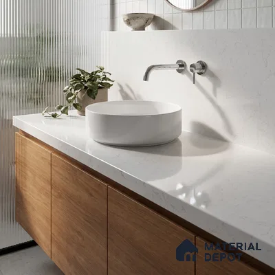 Belina Quartz QR 00083 Verna Mist Viola Series 10.75 ft x 5.42 ft Quartz - 20 mm | 7 Years Warranty | Suitable for Kitchen, Restaurant, Counter Tops, Dining, Reception, office