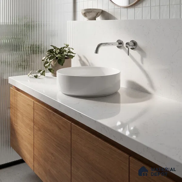Belina Quartz QR 00083 Verna Mist Viola Series 10.75 ft x 5.42 ft Quartz - 20 mm | 7 Years Warranty | Suitable for Kitchen, Restaurant, Counter Tops, Dining, Reception, office