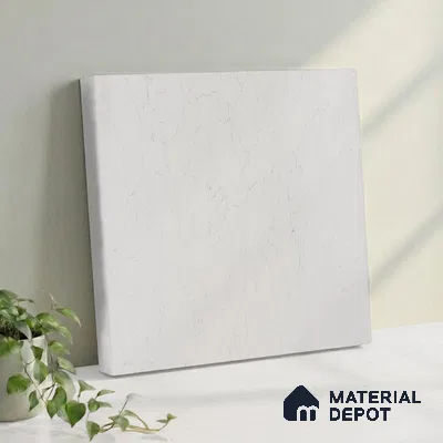 Belina Quartz QR 00083 Verna Mist Viola Series 10.75 ft x 5.42 ft Quartz - 20 mm | 7 Years Warranty | Suitable for Kitchen, Restaurant, Counter Tops, Dining, Reception, office