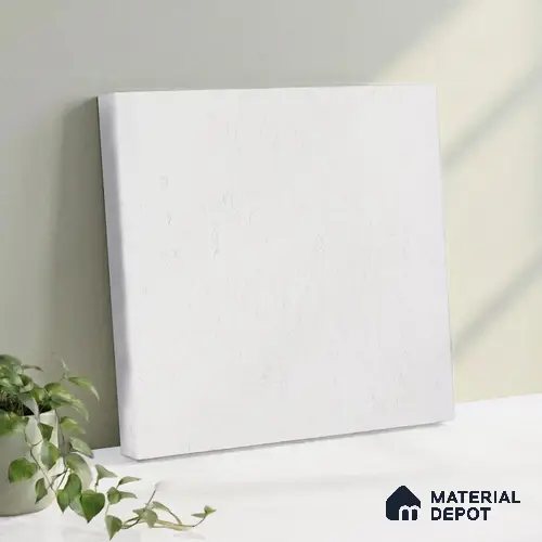 Belina Quartz QR 00084 Carrara Mist Viola Series 10.75 ft x 5.42 ft Quartz - 20 mm | 7 Years Warranty | Suitable for Kitchen, Restaurant, Counter Tops, Dining, Reception, office