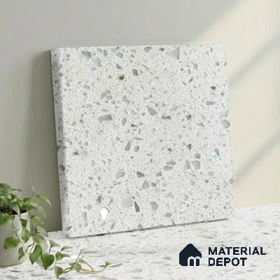 Belina Quartz QR 00087 B Frosted Crystal Viola Series 10.75 ft x 2.71 ft Quartz - 20 mm | 7 Years Warranty | Suitable for Kitchen, Restaurant, Counter Tops, Dining, Reception, office