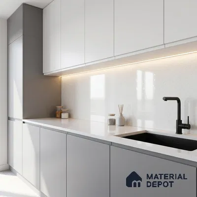 Belina Quartz QR 00087 Frosted Crystal Viola Series 10.75 ft x 5.42 ft Quartz - 20 mm | 7 Years Warranty | Suitable for Kitchen, Restaurant, Counter Tops, Dining, Reception, office